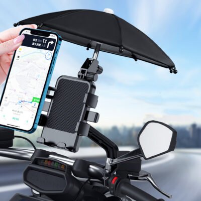 Waterproof Motorcycle Phone Mount with Umbrella