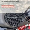 3D Motorcycle Seat Cushion with a Honeycomb Design, High Elasticity, Anti-Slip, Shock-Absorbing, Thickened for Comfort And Pressure Relief During Long Rides