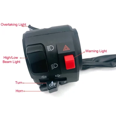 Sfcdc34a92461464a9c55d3b87a14ecf5g.webp 1Pcs Left 22mm Motorcycle Switches Motorbike Horn Button Turn Signal Warning Light Handlebar Controller Switch