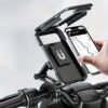 Motorcycle Phone Mount with Magnetic Design, Extendable and Rainproof, ABS Material